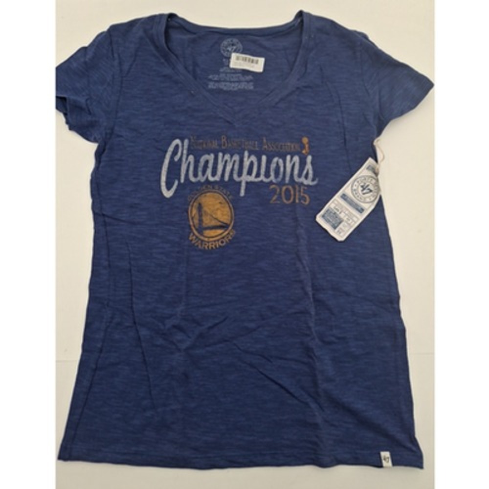 Golden State Warriors 2015 NBA Finals Champs '47 Brand Women's T-Shirt, XL, New